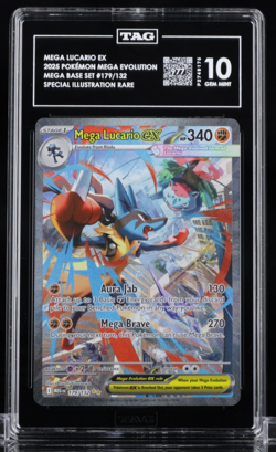 2025 Pokemon Mega Evolution - MEGA LUCARIO ex - SIR card no 179/132 - TAG 10 - Image 1