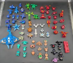 Bakugan Lot 70 Battle Brawlers 100+ Magnetic Cards 2 Tins Popup Arena - Image 1