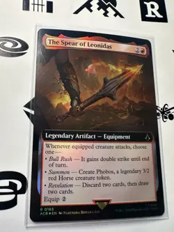 1x The Spear of Leonidas 0165 **Foil** Extended Art Assassin's Creed MTG - NM - Image 1