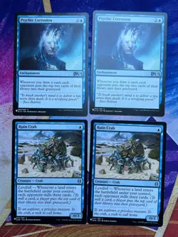 2x Psychic Corrosion + 2x Ruin Crab • Pack Fresh • Mystery Booster 2 Mtg (2292) - Image 1