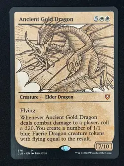 1x MTG Ancient Gold Dragon (Showcase) - (CLB) #376 - Magic the Gathering - Image 1