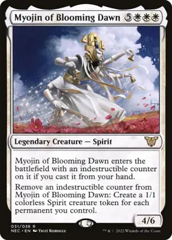 NM Myojin of Blooming Dawn, MTG, Neon Dynasty Commander, Magic the Gathering, 31 - Image 1