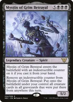 NM Myojin of Grim Betrayal, MTG, Neon Dynasty Commander, Magic the Gathering, 34 - Image 1