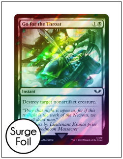 1x Go for the Throat, Surge Foil, Warhammer 40K, Magic MTG NM - Image 1