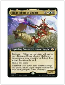 1x Sidar Jabari of Zhalfir, Extended Art, Magic MTG NM - Image 1
