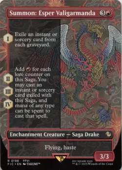 Summon: Esper Valigarmanda (Borderless) R Commander: FINAL FANTASY 198 NM MTG - Image 1