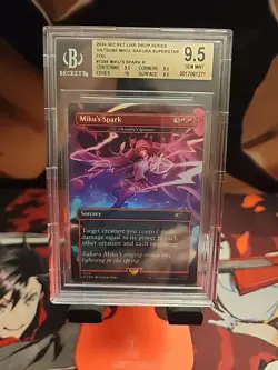 BGS 9.5 Miku's Spark 1594 Secret Lair Foil Hatsune Miku Magic The Gathering - Image 1