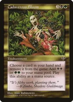 Cadaverous Bloom 1x MTG Mirage Rare Vintage NM+ black green - Image 1