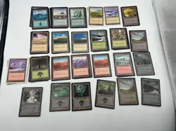 Magic MTG Old-Frame Basic Land Lot 50x Mirage Ice Age Mixed - Image 1