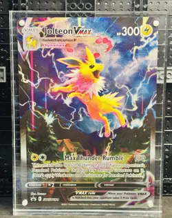 Pokemon TCG Jolteon VMAX Oversized Alt Art Full Art Promo Super Mint ! - Image 3
