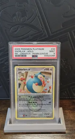 Snorlax Crosshatch Holo Promo Card Pokemon League PSA 9 33/111 2009 - Image 1
