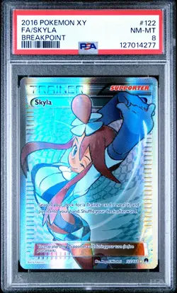 2016 POKEMON XY BREAKPOINT #122 FULL ART/SKYLA PSA 8 - Image 1