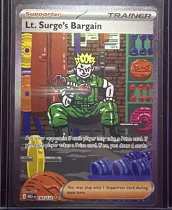 Pokemon TCG Lt. Surge’s Bargain 185/132 SIR Holo Mega Evolution English - Image 1