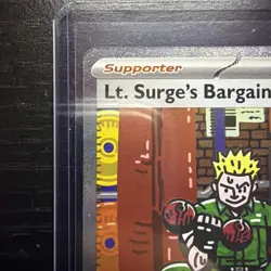 Pokemon TCG Lt. Surge’s Bargain 185/132 SIR Holo Mega Evolution English - Image 3