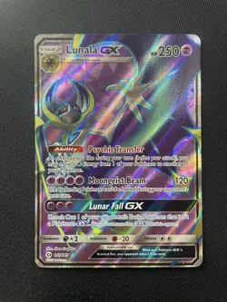 Lunala GX (Full Art) 141/149 Ultra Rare Holo NM Pokemon SM Base Set - Image 1
