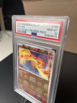 2023 POKEMON JPN SV2A-POKEMON 151 MASTER BALL REVERSE HOLO #146 MOLTRES PSA 10 - Image 2