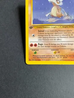 Cubone Jungle Set 1st EDITION 50/64 Common Pokemon 1999 NEVER PLAYED - Image 2