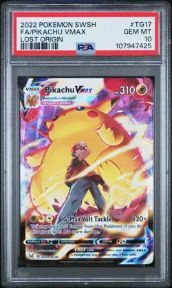 Pokemon PSA 10 GEM MINT Pikachu VMAX TG17/TG30 Lost Origin Trainer Gallery - Image 1
