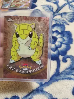 2000 Topps Chrome Series 1 - Sandshrew #27 - Pokemon TCG - Holo Foil - Image 1