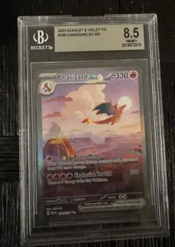 Pokemon 151 EX Charizard, Charmander, Charmeleon PSA 9 English Edition - Image 3