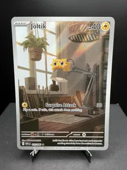 Pokemon TCG SV White Flare Joltik 116/086 Illustration Rare Full Art Holo NM - Image 1