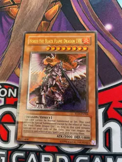 Yugioh! Horus the Black Flame Dragon LV8 Ultimate SOD-EN008 Unlim MP Misprint - Image 1