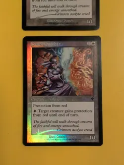 Crimson Acolyte x2 Cleric INVASION. FOIL MTG 2 Card. Shooting star - Image 2