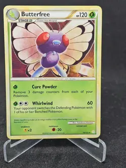 Pokemon Card Butterfree 16/123 HeartGold & SoulSilver Non holo Rare - Image 1