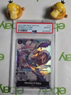 PSA 10 Monkey D Garp OP02 115 Alt Art One Piece Card Game Paramount War English - Image 1