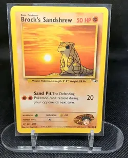 Pokemon TCG Brock's Sandshrew Gym Heroes 71/132 Regular 1st Edition Common - Image 1