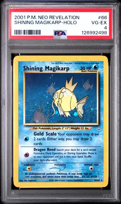 2001 POKEMON NEO REVELATION #66 SHINING MAGIKARP-HOLO PSA 4 - Image 1