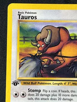 Pokemon TCG 1999 Tauros Jungle 47/64 1st Edition WotC Moderately Played MP - Image 2