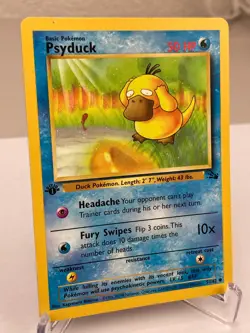 Psyduck 53/62 Fossil First Edition WOTC Pokemon Card - Lightly Played - Image 2