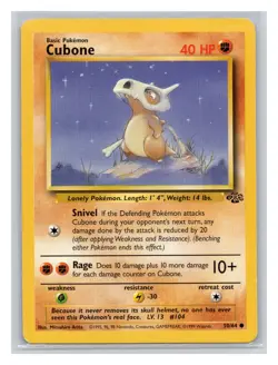 Pokemon TCG Cubone 50/64 Jungle Unlimited LP - Image 1