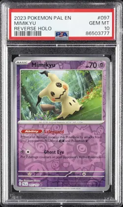 2023 POKEMON PAL EN-PALDEA EVOLVED REVERSE HOLO #097 MIMIKYU PSA 10 - Image 1