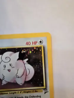 Pokemon TCG Clefairy #6/130 Holo Rare Unlimited Edition Base Set 2 MP SWIRL - Image 4