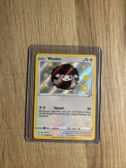 Pokemon TCG Wooloo Shining Fates Sv103/Sv122 Holo Shiny Holo Rare - Image 1