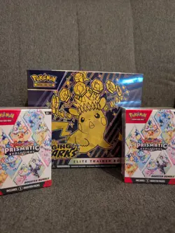 2x Prismatic Evolution booster Bundle 1x Surging Sparks ETB - Image 1
