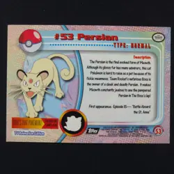 Persian 53 Foil - Topps Series - Pokemon Card - Image 2