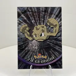 Geodude #74 Textured Holo Foil, Vintage 1999 Topps Pokemon TV Animation Edition - Image 1
