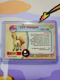 #77 Ponyta Foil - Pokemon Topps Silver Holo Card - Image 2