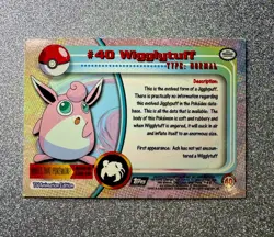 Pokemon TCG - Wigglytuff - TOPPS | Chrome Holo Rare | Anim. Series 1 | No. #40 - Image 3