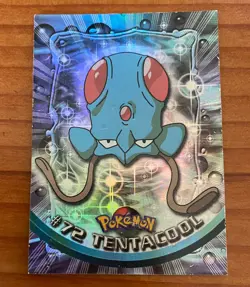 Topps Pokemon Tentacool #72 (TV Animation Edition) Textured Holo Foil Black Logo - Image 1