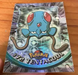 Topps Pokemon Tentacool #72 (TV Animation Edition) Textured Holo Foil Black Logo - Image 3