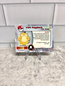 Psyduck #54 - Topps Pokemon 1999 TV HOLO Foil Black Label Card - Image 2