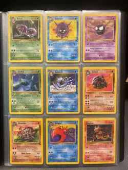 Fossil Set Complete Common and Uncommon 32 Pokemon Cards Bundle 1999 WOTC 31-62 - Image 1