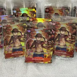 50 - SEALED Monkey.D.Luffy Treasure Booster ST10-006 One Piece SR Promo Card LOT - Image 1