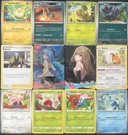 10 Pokemon Cards and 2 Sexy Anime Waifu Cards - Image 1