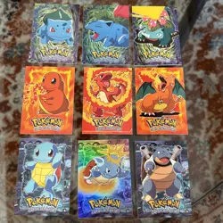 1999 Topps Pokemon First Movie & TV Animation Card Lot Vintage- 2 Rainbow Holo - Image 1