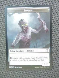Beast and Zombie Foil Token - Innistrad Midnight Hunt Cards - Mtg Card #3HE - Image 2